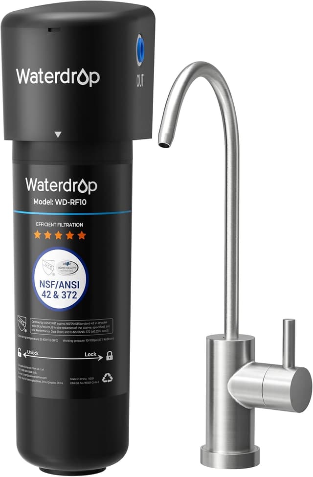 Detalle de Waterdrop 10UB filtro bajo fregadero 30.000 litros