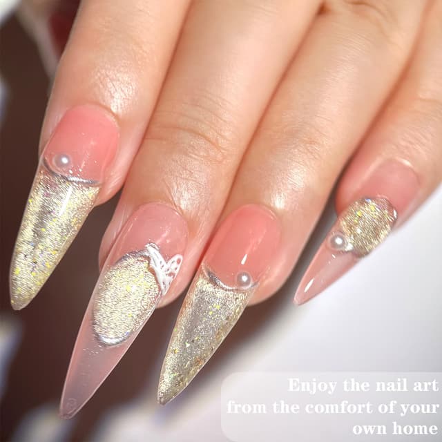 Detalle de KRISNICE Cat-Eye UV-Gel Nagellack mit Magnet – Beige Cateye, 15 ml