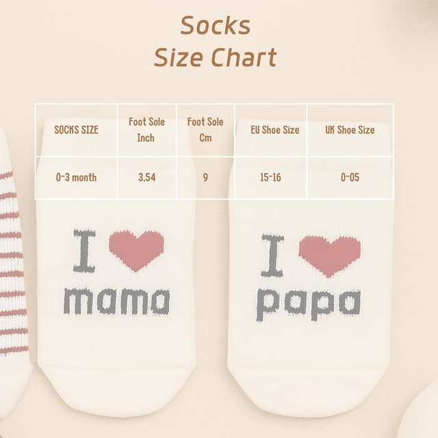 Detalle 1 de bistyle Baby Socken Bio-Baumwolle 3 Paar 0-3 Monate