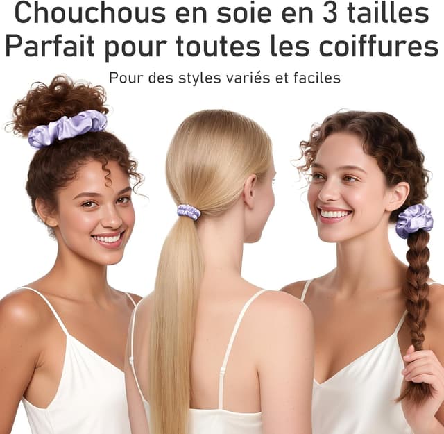 Thumbnail 3 de Litbear Lot de 3 chouchous en soie 22 momme đ