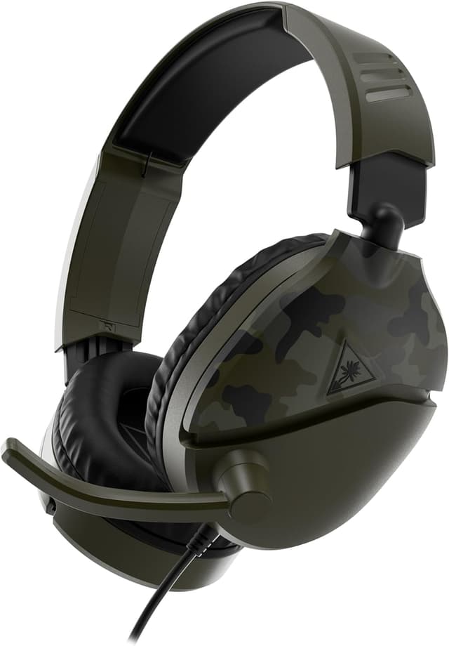 Detalle de Turtle Beach Recon 70 Camo Verde: cuffie gaming multipiattaforma per PS5/PS4, Xbox e PC