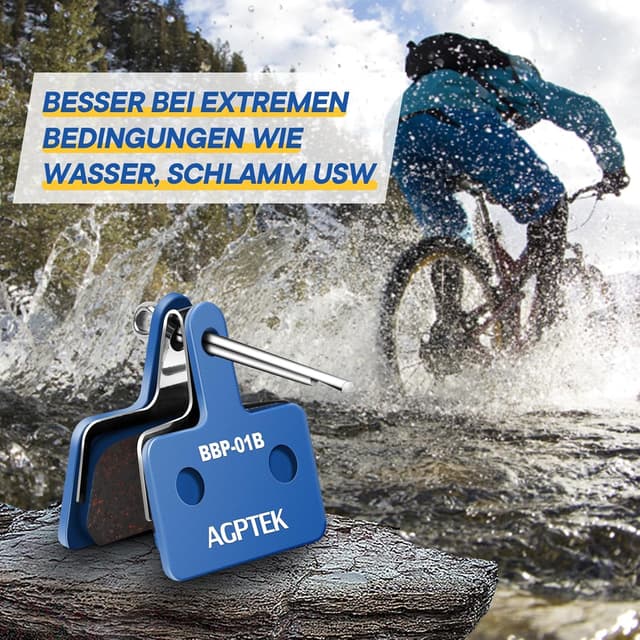 Thumbnail 6 de AGPTEK 4X Bremsbeläge für Scheibenbremsen (4 Stück) – semimetallisch für Mountainbike