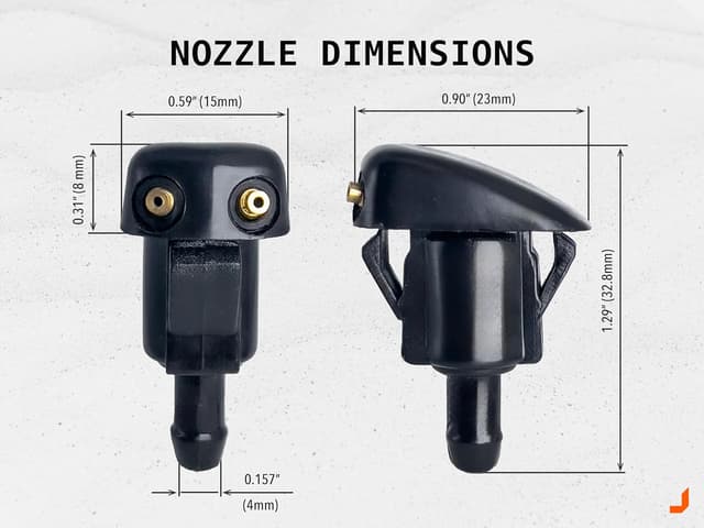 Thumbnail 4 de Toyota Windscreen Washer Nozzles 2 Pack Click&Fit