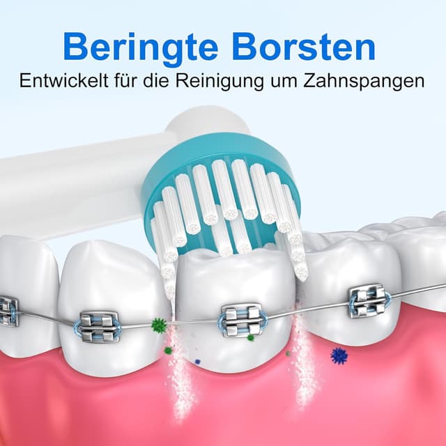 Detalle 2 de 8 Stück Ortho Care Aufsteckbürsten – kompatibel mit Braun Oral-B elektrischen Zahnbürsten, für präzise Reinigung an Zahnspangen
