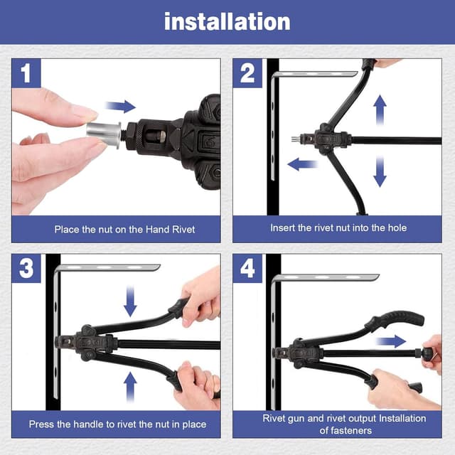 Thumbnail 3 de HSEAMALL 240-Piece 304 Stainless Rivet Nuts Kit