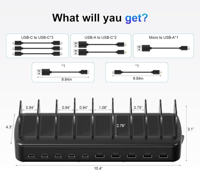 Thumbnail 6 de 510W Fast Charging Station 10-Port