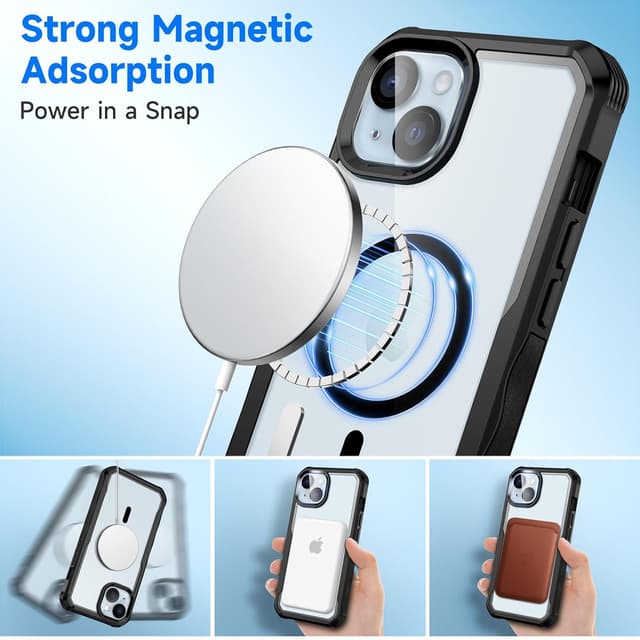 Thumbnail 6 de seacosmo Magnetic for iPhone 15 (6.1 inch) Case with Privacy Glass Screen Protector & MagSafe