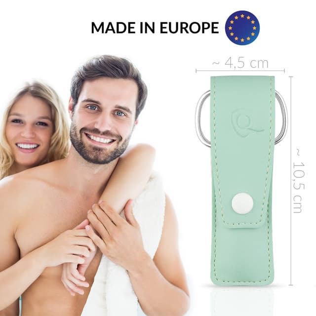 Detalle 2 de marQus Nagelschere- & Pinzetten-Set (3-teilig) mit Solingen-Feile – Reise-Maniküre im Mint-Etui