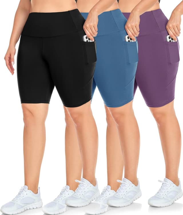 Thumbnail 6 de New Young 3 Pack Plus Size Biker Shorts