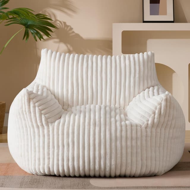 Imagen de Giant Plush Bean Bag Chair Oversized Beige 🛋 en OfertitasTOP