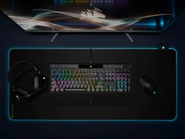 Detalle de Corsair K70 RGB PRO Optisch-mechanische Gaming-Tastatur (QWERTZ) mit Cherry MX Red