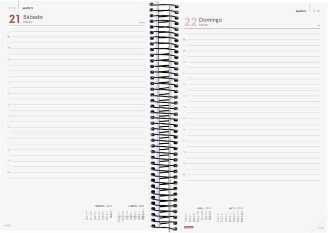 Detalle 2 de Finocam Agenda Espiral 2026 1 Día Página 12 meses