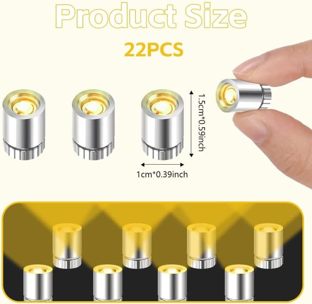 Thumbnail 1 de AUAUY 22pcs Mini LED battery lights for crafts 🎉
