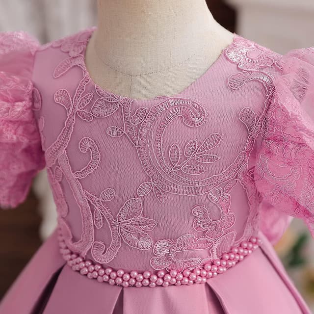Detalle de NNJXD Baby Girl Princess Pageant & Christening Tutu Dress with Lace and Bow