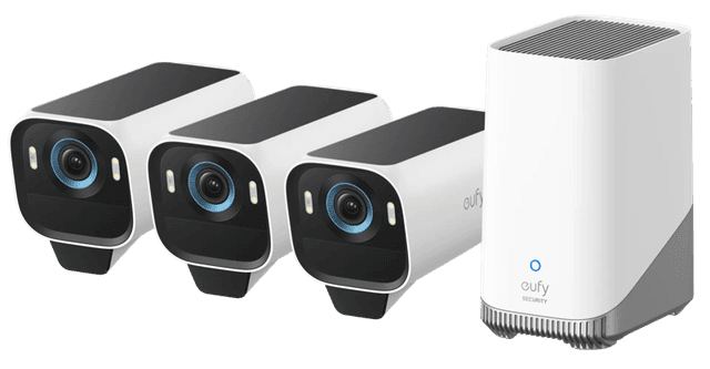 Detalle de eufyCam S3 Pro 3er-Pack + HomeBase 3