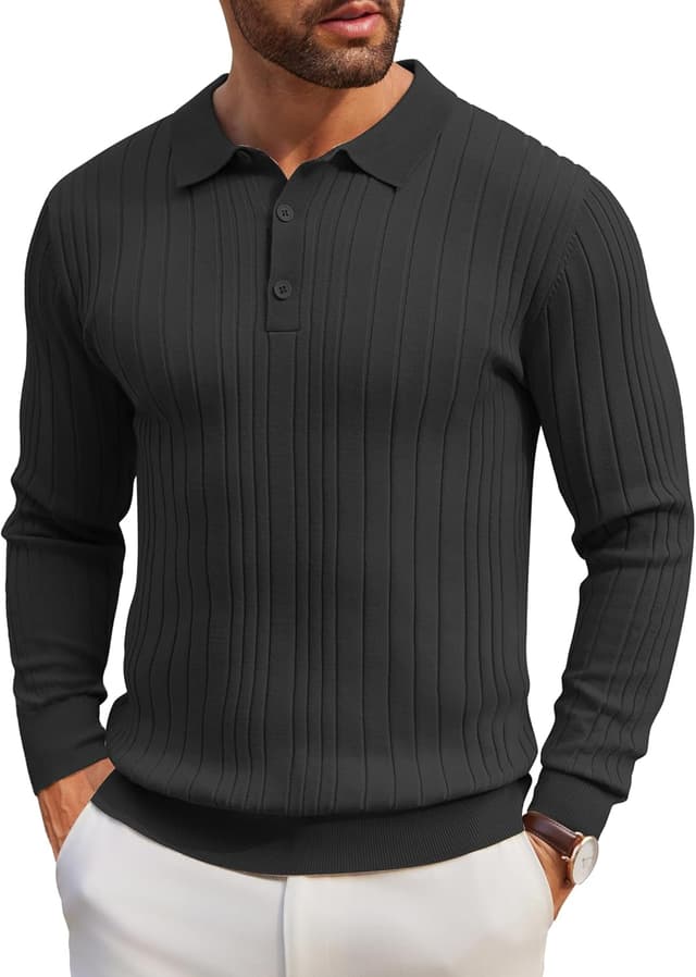 Detalle de COOFANDY Pullover mit Polokragen