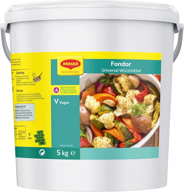 Detalle 2 de MAGGI Professional Fondor Universal-Würzmittel (vegan) – 1 x 5 kg Eimer