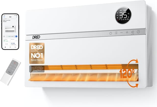 Detalle de Dreo WH719S Smart Wall Heater 120° oscillation