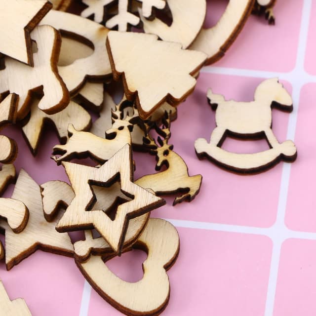 Thumbnail 2 de SUPVOX Holzscheiben Mix 100 Stück — Bastel-Deko 🎨