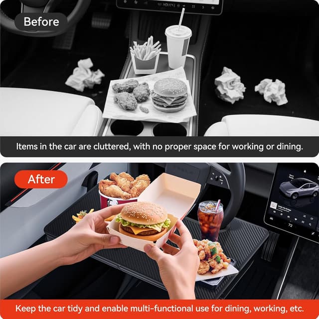 Thumbnail 5 de YONZEE 2-in-1 Car Steering Wheel Desk Tray — Organizer