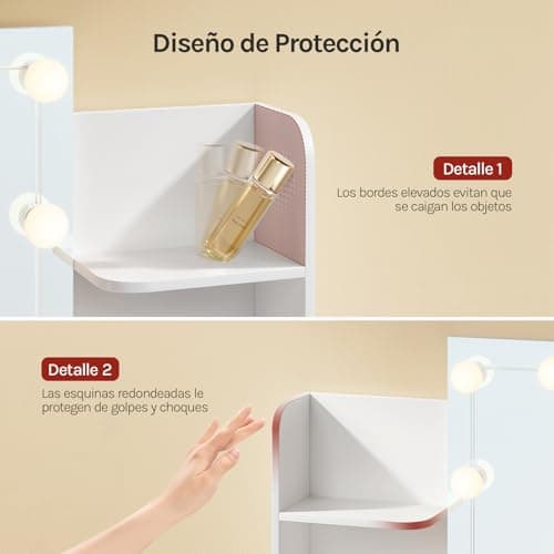 Thumbnail 5 de WOLTU Mesa de Maquillaje con Espejo y Luz LED 🌟