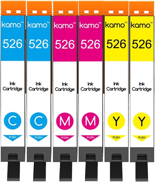 Detalle de kamo CLI-526 Multipack kompatible Druckerpatronen für Canon Pixma & Maxify (2x C, 2x M, 2x Y)