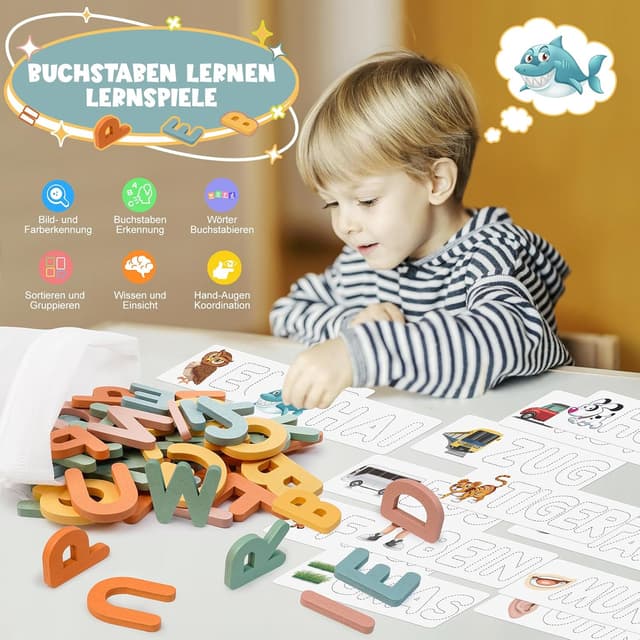 Detalle 2 de Joozmui Montessori Steckpuzzle für Kinder 3–8 Jahre 🧩