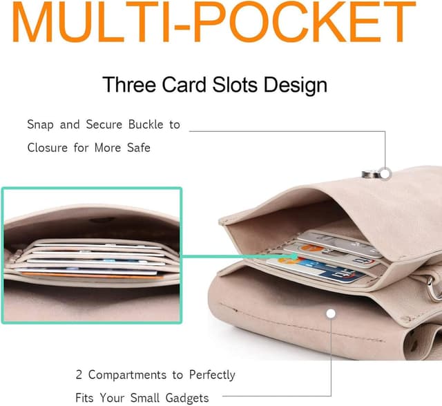 Detalle de seOSTO crossbody phone bag purse for women & teenage girls — small phone wallet crossbody with tassels