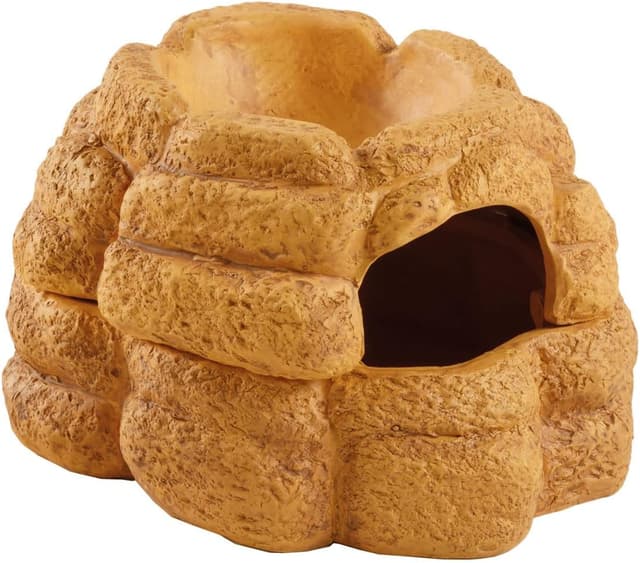 Detalle de Exo Terra Grotte en céramique Big Rock avec couvercle – Taille M