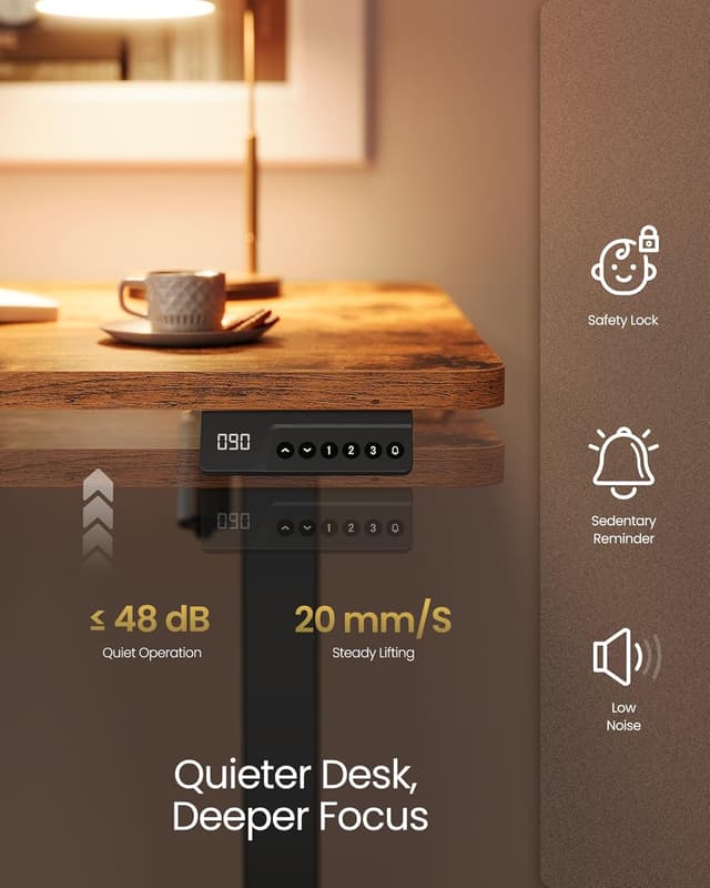 Thumbnail 5 de VASAGLE LSD312KD01 electric standing desk 120x60cm