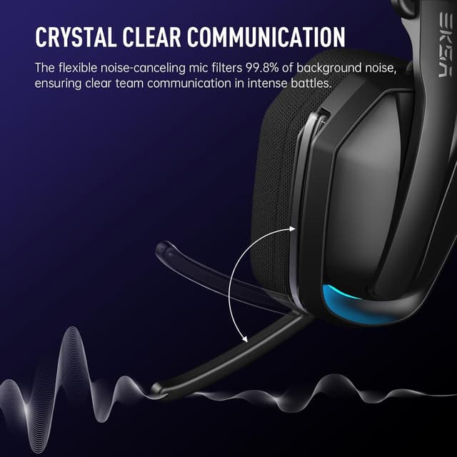 Detalle de EKSA wireless gaming headset, 35H battery