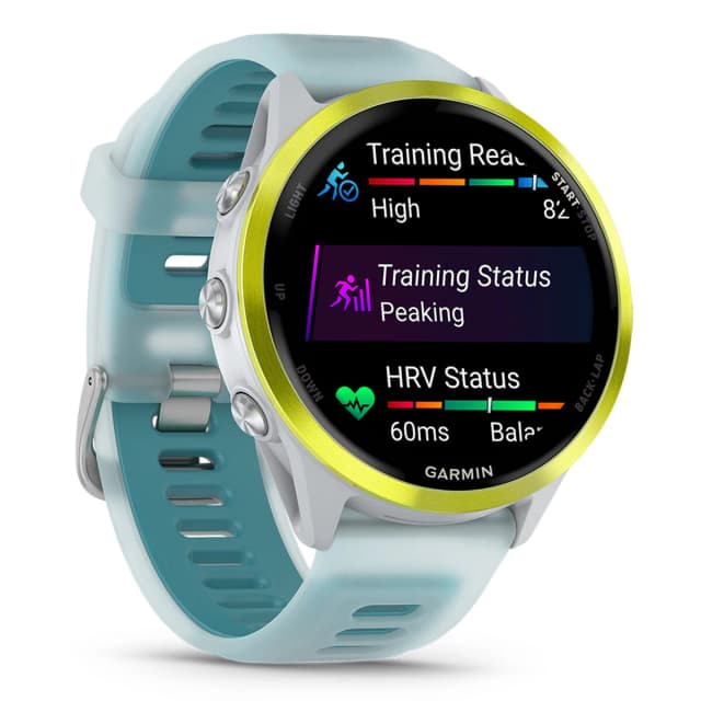Detalle de Garmin Forerunner 570 47 mm blanco/amarillo smartwatch unisex para running (reacondicionado casi a estrenar)