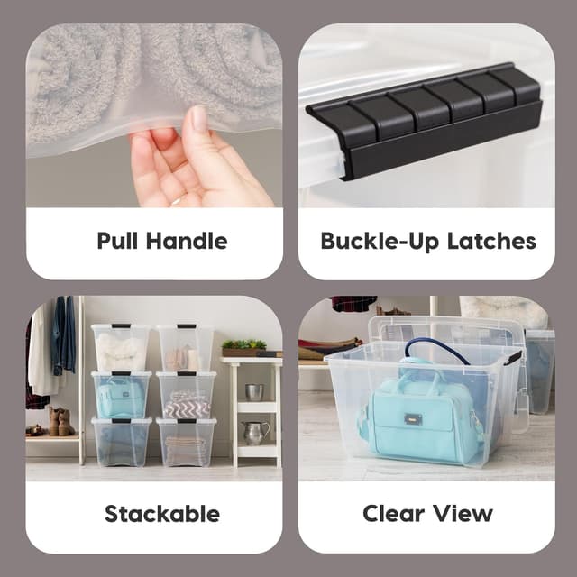 Detalle de IRIS 54 Qt Stackable Bins ⚙