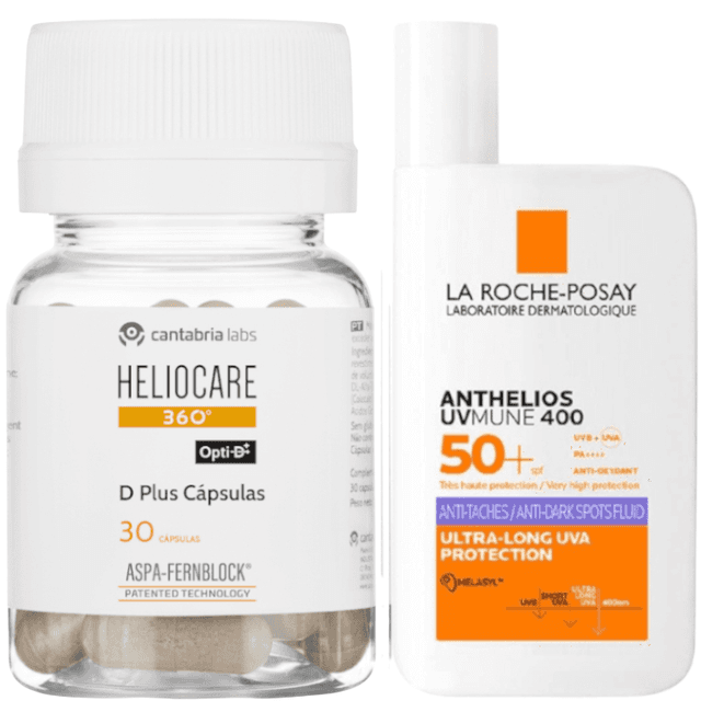 Imagen de Heliocare 360 D Plus + La Roche Posay Antimanchas SPF50 ☀ en OfertitasTOP