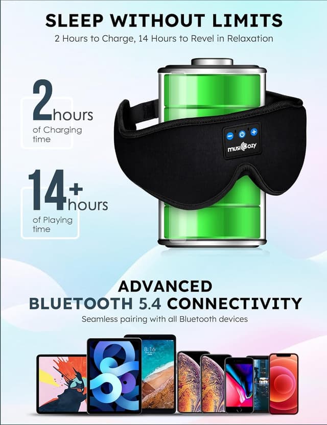Thumbnail 2 de MUSICOZY Sleep Headphones Bluetooth 5.4
