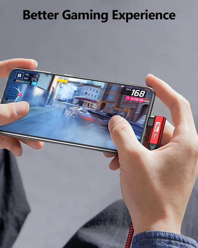 Detalle de SUNGUY Câble USB-C coudé 90° 25 cm, USB 3.1 Gen 2 jusqu’à 10 Gbps