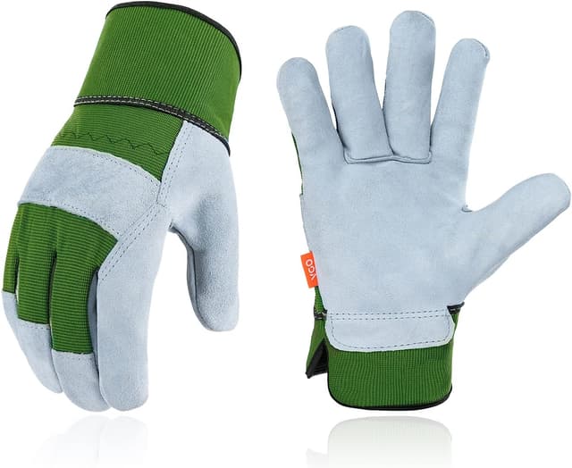 Detalle de Vgo... Cowhide Gardening Gloves thornproof work gloves with strong grip (1 pair)