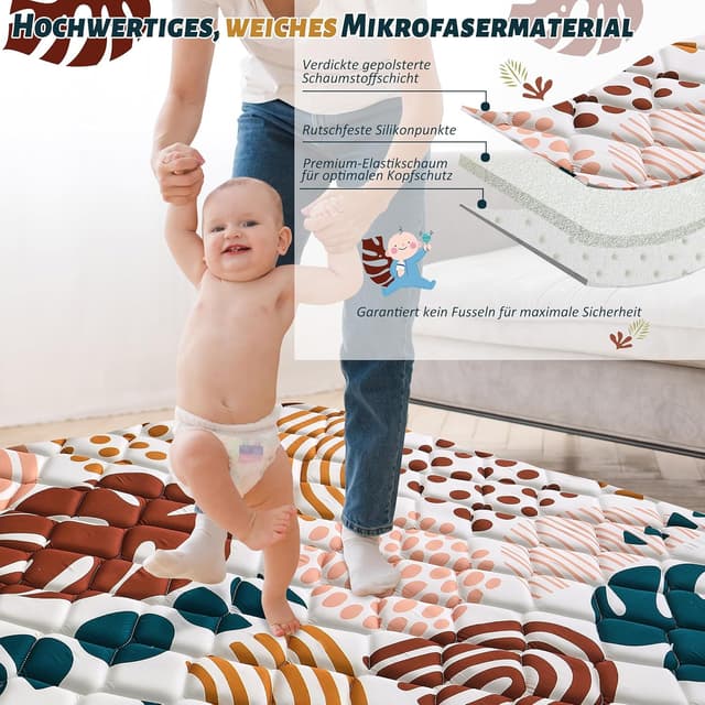 Detalle 2 de YBIKE Baby Spielmatte 127x127 cm für Babys