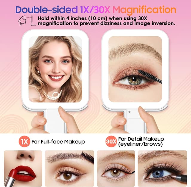 Detalle de GOMIPURU Magnifying Travel Mirror 30X