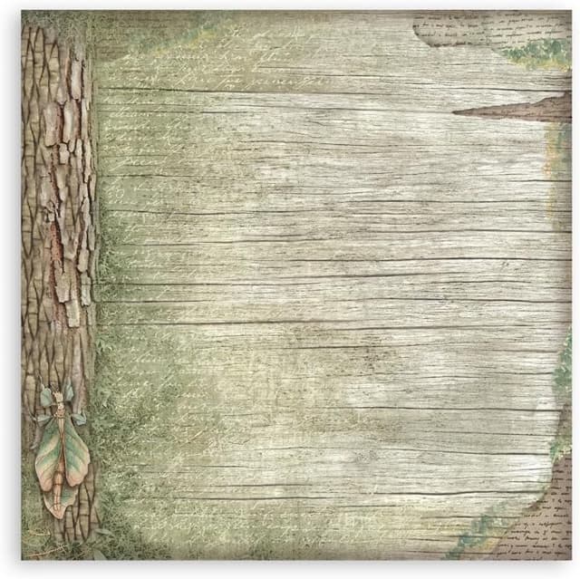 Detalle de Stamperia Herbarium Silvae Scrapbook Paper Pad 30,5 x 30,5 cm, carta doppia faccia acid free per scrapbooking, bullet journal e carte