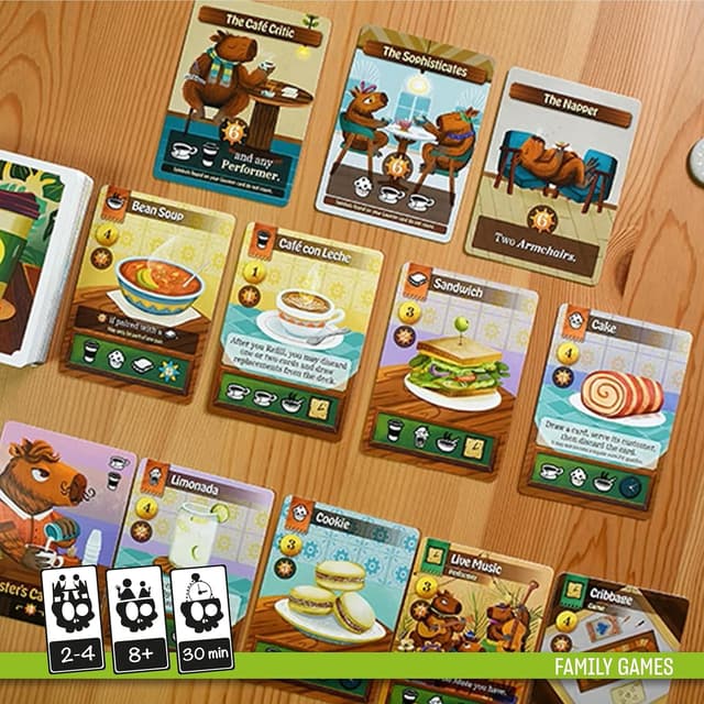 Detalle de Cranio Creations Cafè Baras Capibara e Caffeina (gioco da tavolo) – 2 a 4 giocatori, età 8+