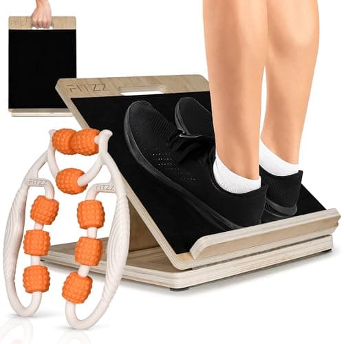 Detalle de FITZZ Portable Wooden Slant Board for Calf Stretching 🧘♀