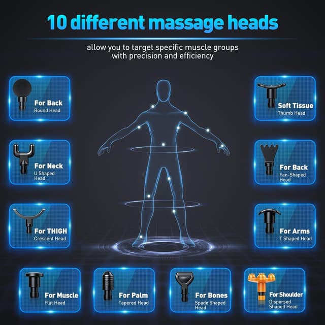Thumbnail 6 de Massage Gun Deep Tissue Percussion Massager 30-speed