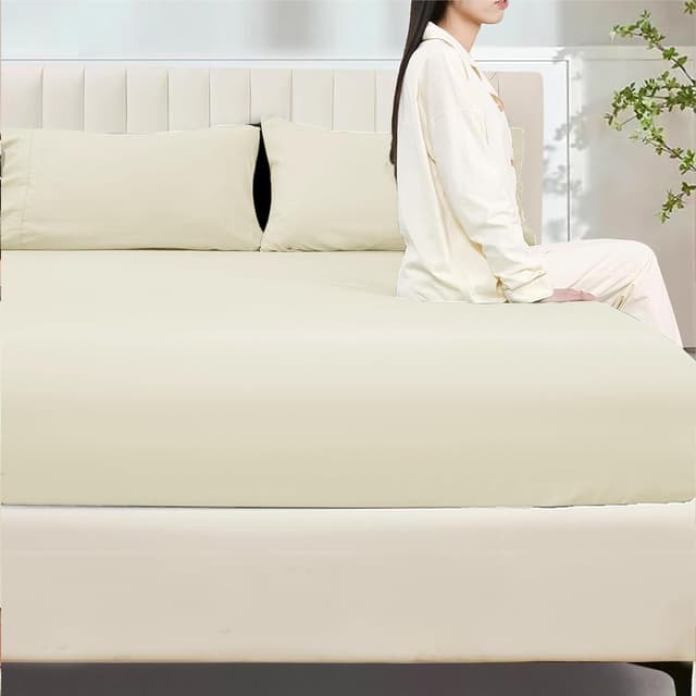 Detalle de Egyptian cotton fitted sheet 300TC double