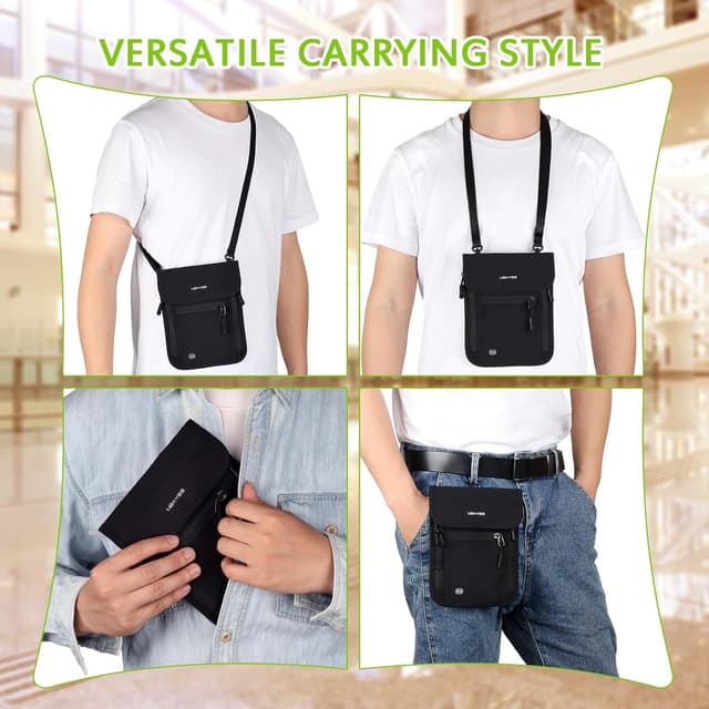 Thumbnail 6 de UBAYEE Brustbeutel mit RFID Schutz Reisegeldbeutel