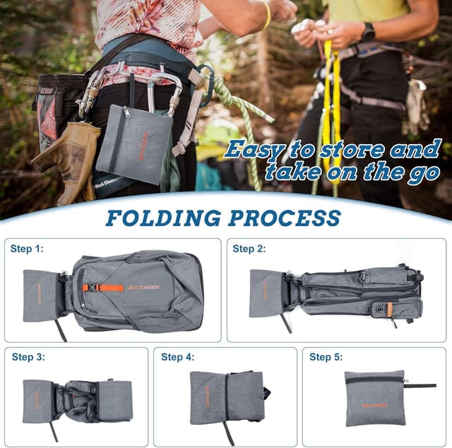 Detalle 2 de BECOJADDE 15L Foldable Hiking Backpack with Chest Belt & Phone Pocket (Grey)