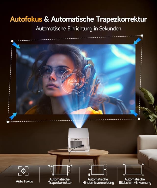 Thumbnail 4 de Magcubic Mini Beamer HY350MAX mit 4K und 8K, 180° Dreh