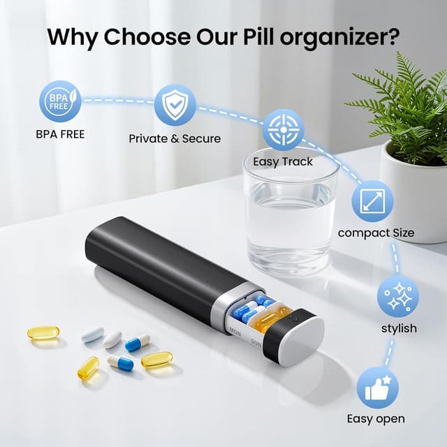 Thumbnail 3 de Betife 7-day pill organiser for travel