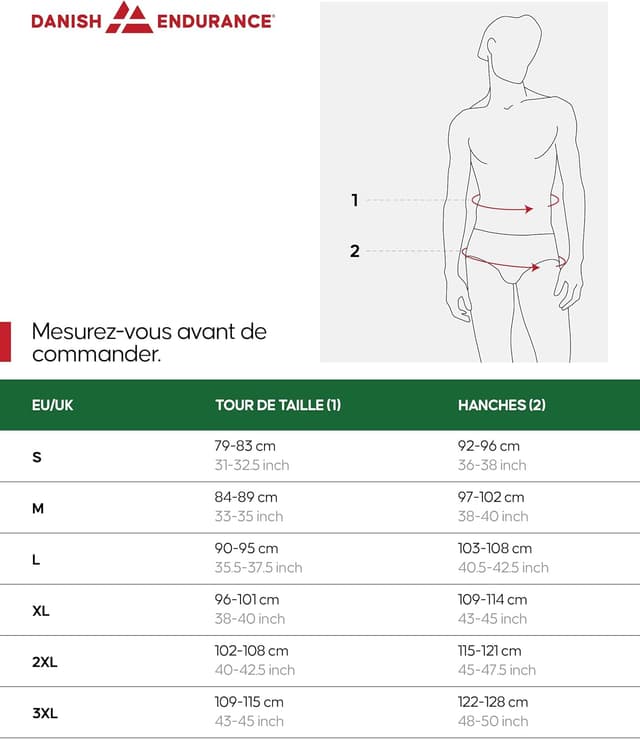Thumbnail 5 de DANISH ENDURANCE Boxers de Course Hommes 3 paires