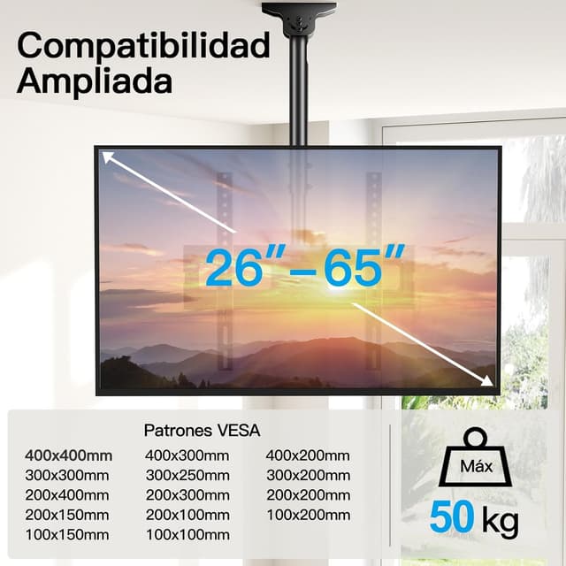 Detalle 2 de PERLESMITH PSCM2 65-inch ceiling TV mount